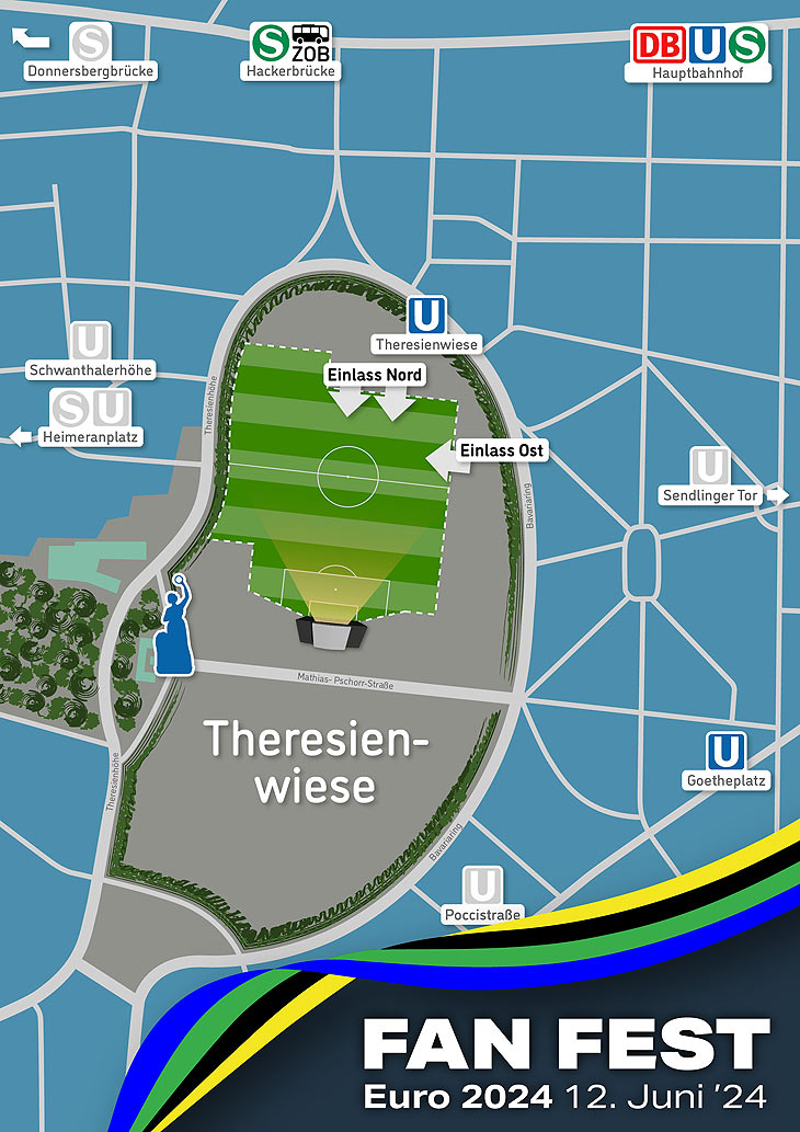 Lageplan Fan Fest EURO 2024  